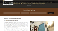 Desktop Screenshot of hotelsignaturegrand.com